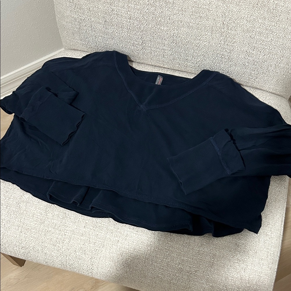 Free People Movement Navy Blue Top